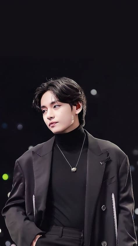 kim taehyung black suit.